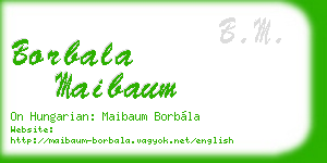 borbala maibaum business card