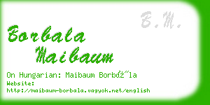 borbala maibaum business card